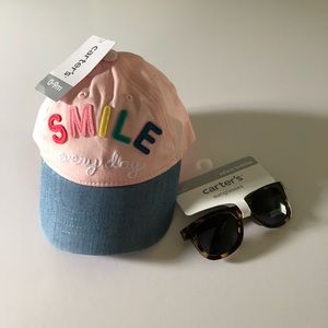 Carters 0-9m hat and tortoise shell Sunglasses